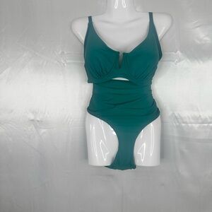 NWT Anne Cole Teal 2 piece Swimsuit padded underwire Size‎ XXL